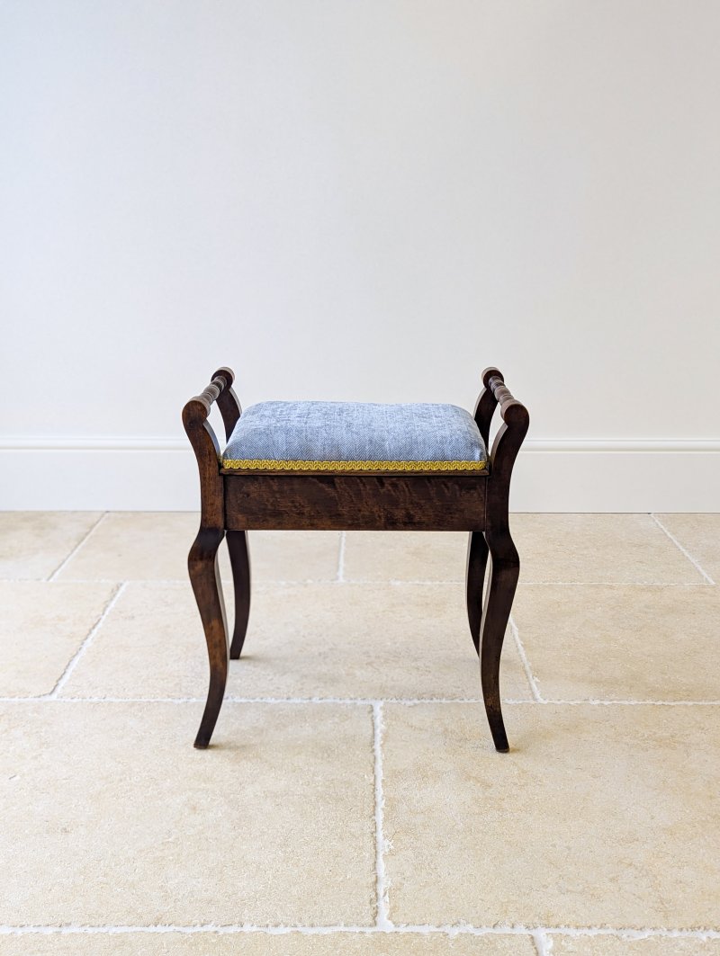 Antique Victorian Mahogany Piano Stool with Storage c.1890