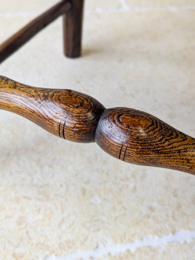 Set of Four Antique Georgian Oak Ladderback Dining Chairs c.1800