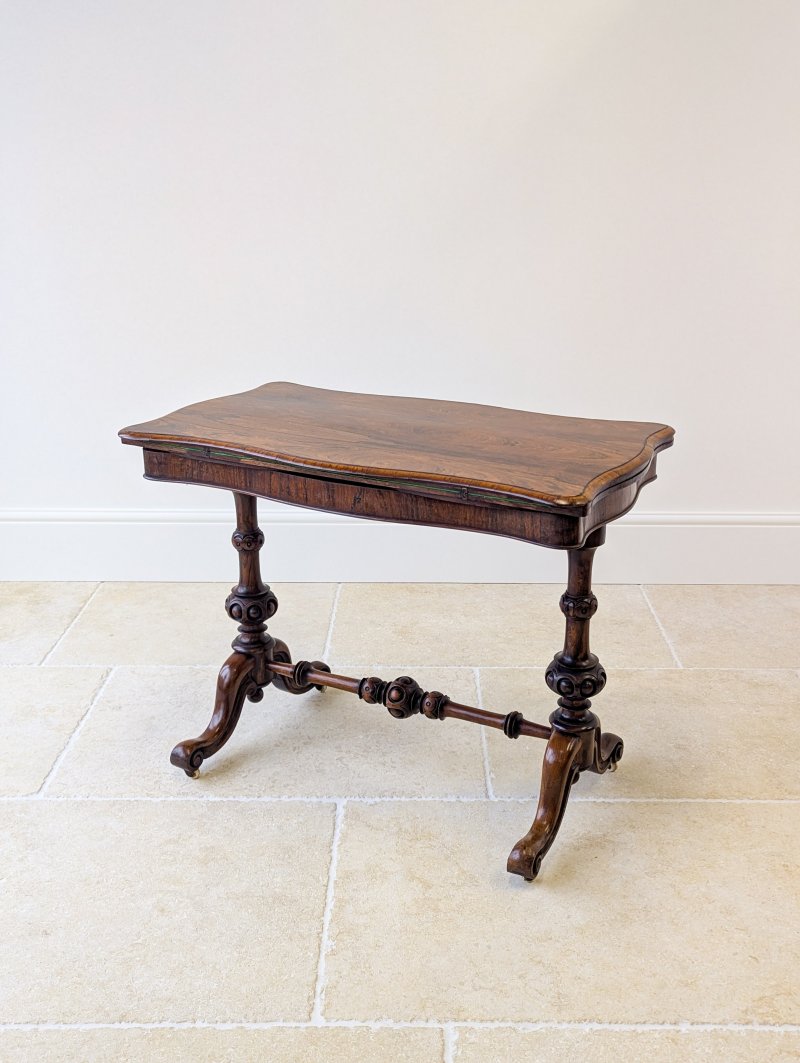 Antique Victorian Rosewood Card Table c.1860