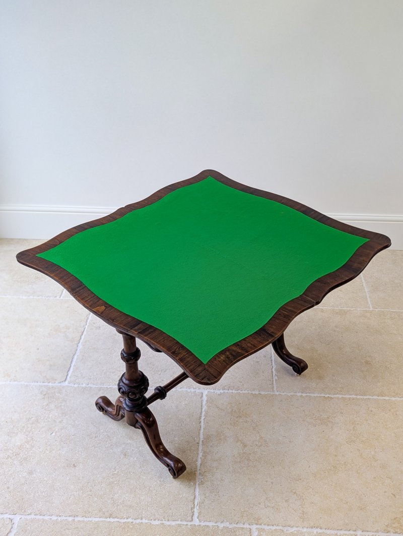 Antique Victorian Rosewood Card Table c.1860