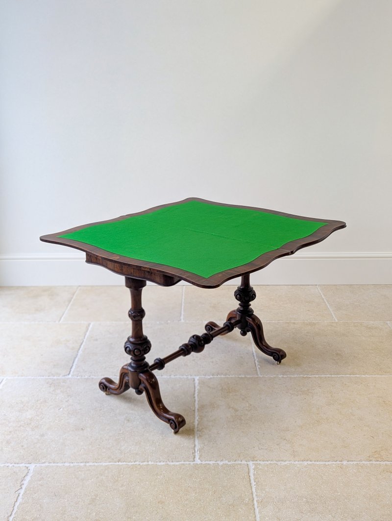 Antique Victorian Rosewood Card Table c.1860