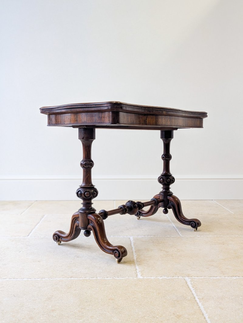Antique Victorian Rosewood Card Table c.1860