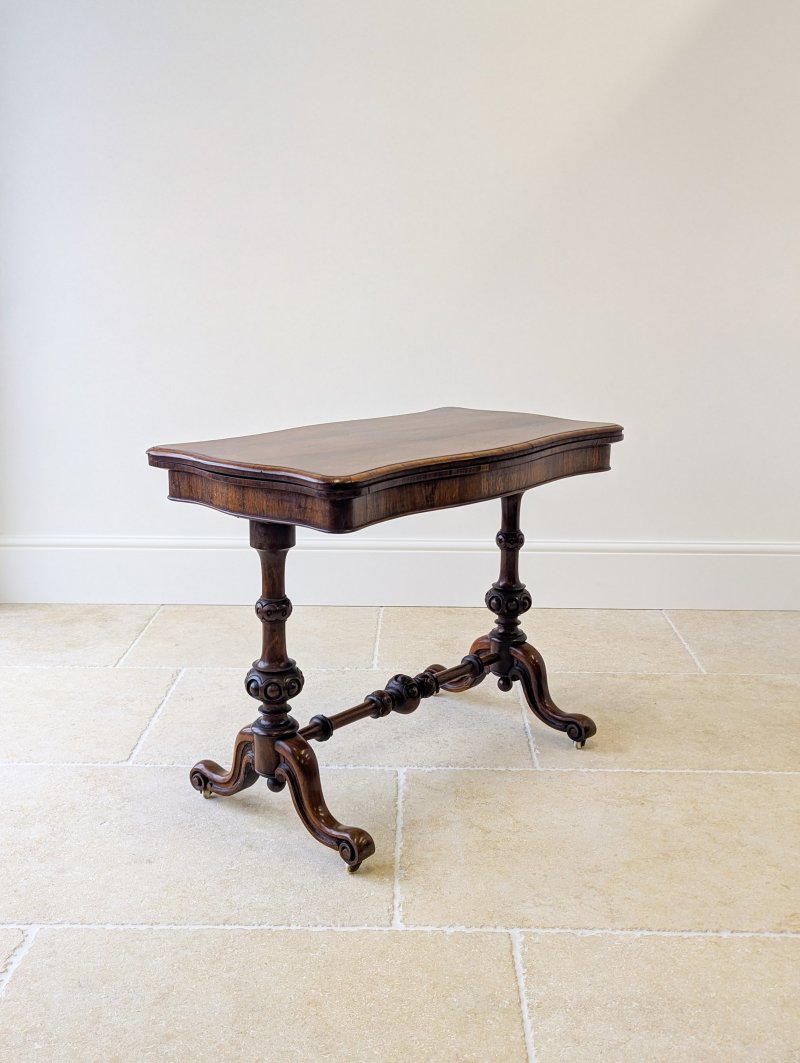 Antique Victorian Rosewood Card Table c.1860