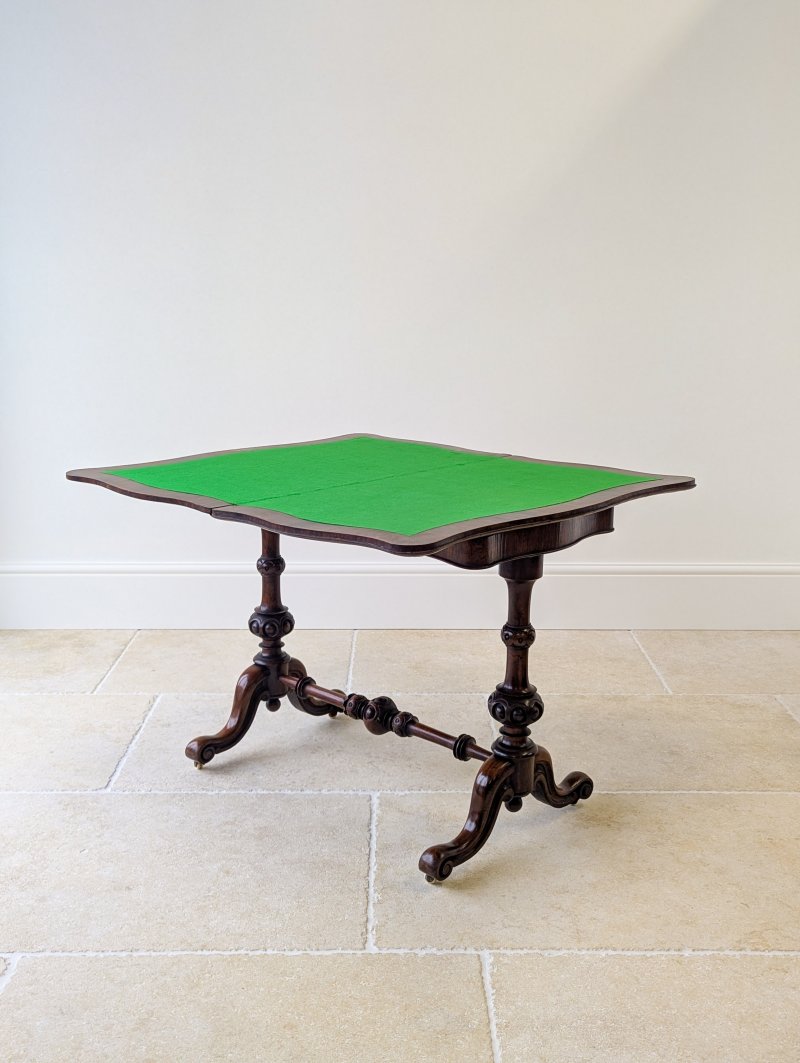 Antique Victorian Rosewood Card Table c.1860
