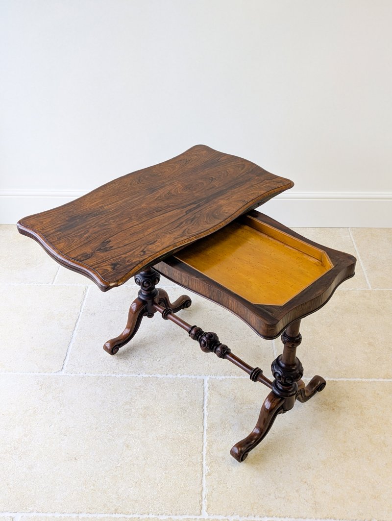 Antique Victorian Rosewood Card Table c.1860