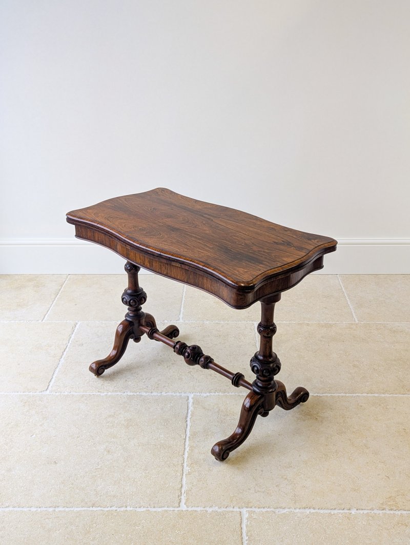 Antique Victorian Rosewood Card Table c.1860