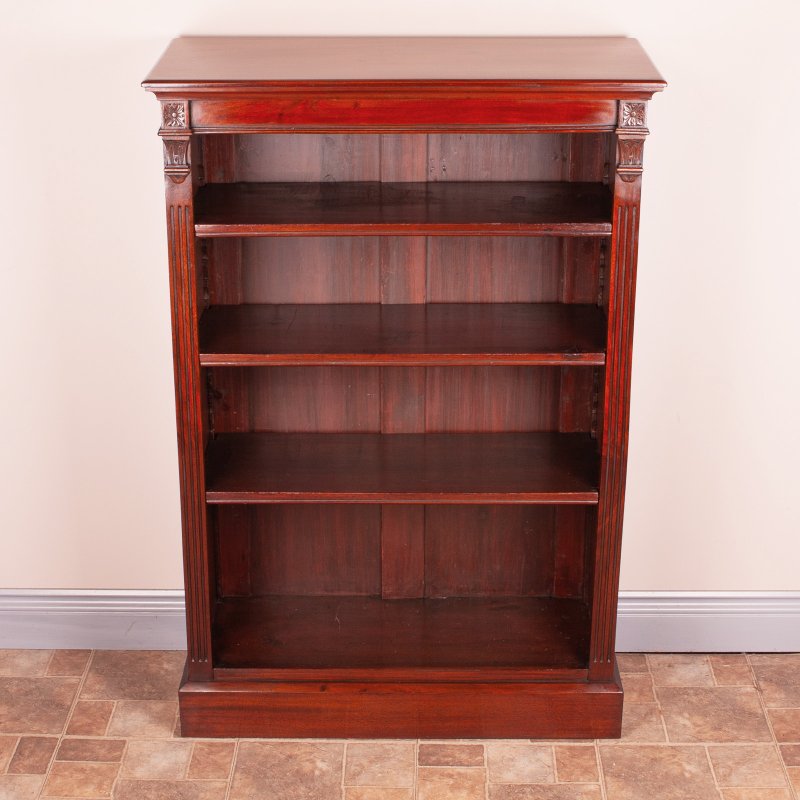 Good Quality Edwardian Mahogany Open Bookcase