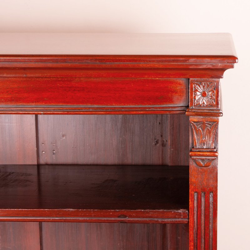 Good Quality Edwardian Mahogany Open Bookcase