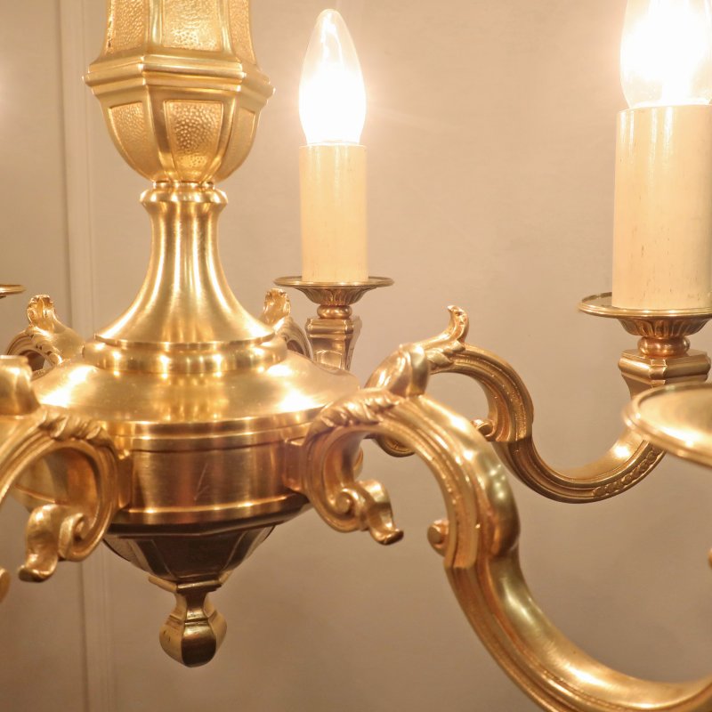 Early 20th Century French Gilt Bronze Chandelier