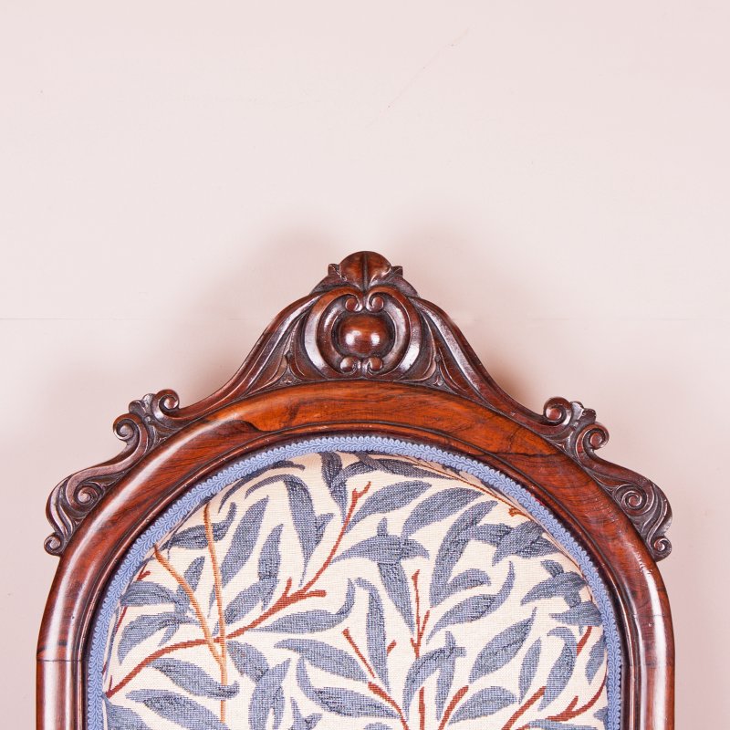 Good Quality 19thC Rosewood High Backed Library Armchair