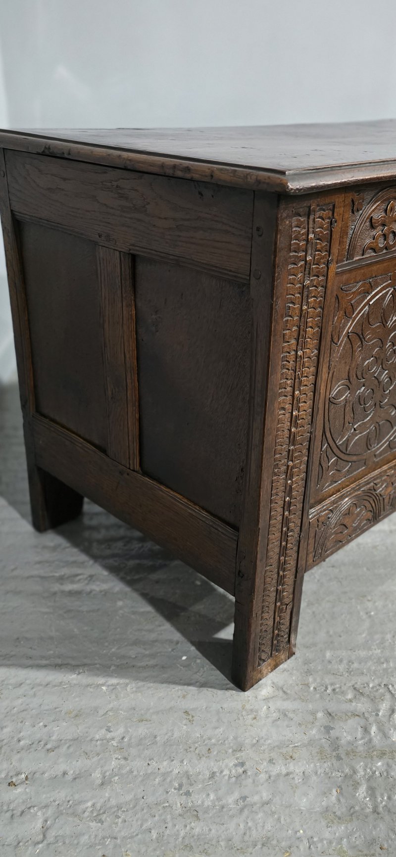 C17th Oak Coffer Charles 1