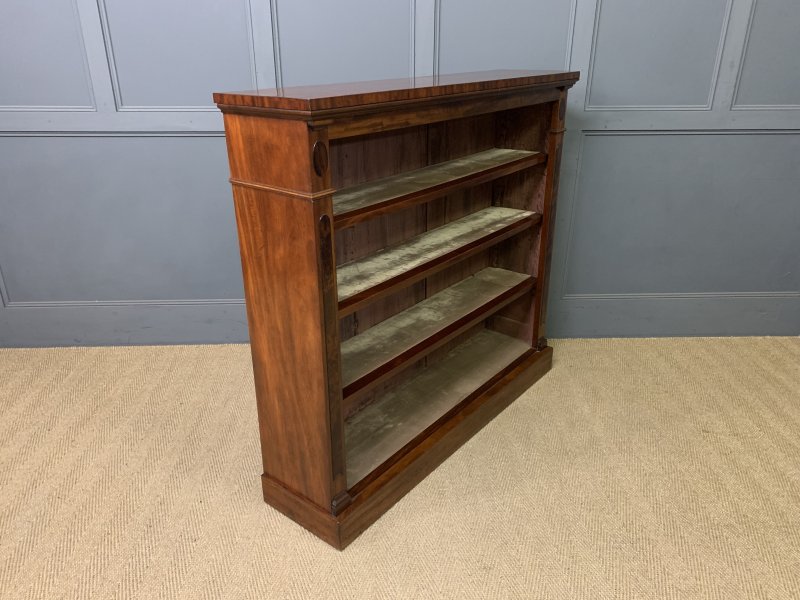 Victorian Mahogany Open Bookcase