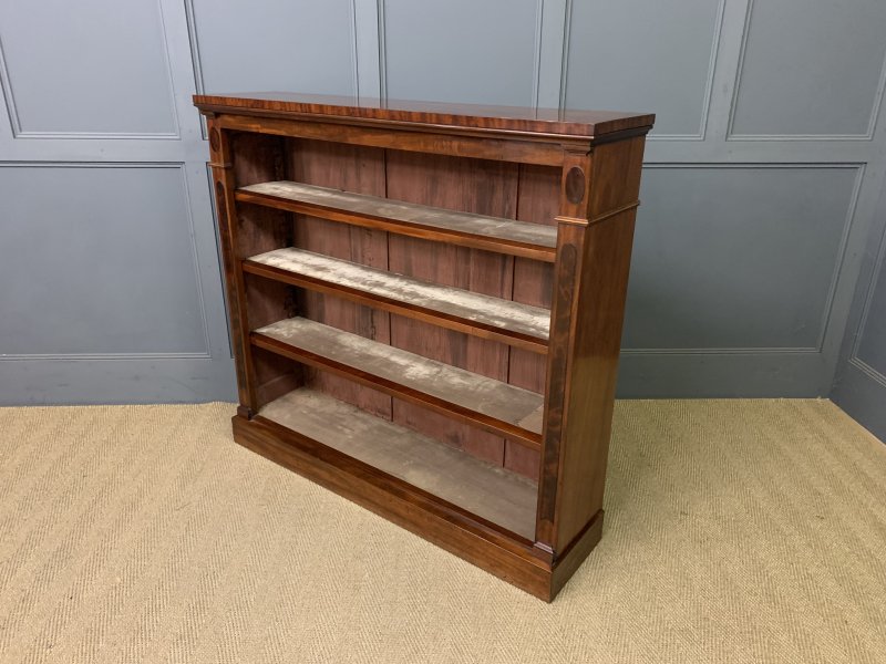 Victorian Mahogany Open Bookcase