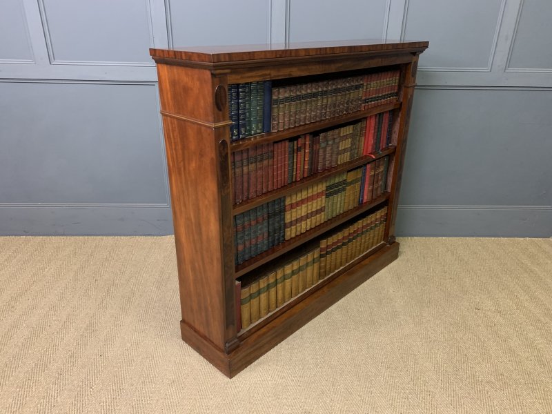 Victorian Mahogany Open Bookcase
