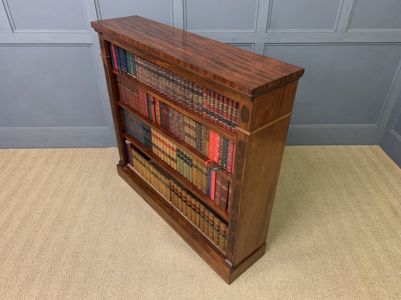 Victorian Mahogany Open Bookcase