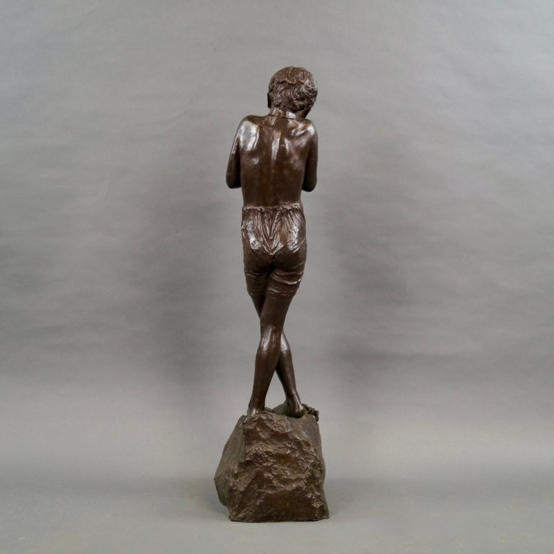 Bronze Figure Of A Boy By Giuseppe Renda (1859-1939)