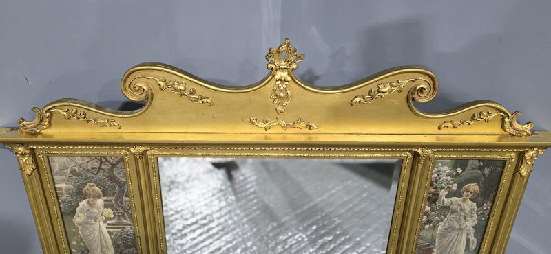 Edwardian Gilt Overmantle
