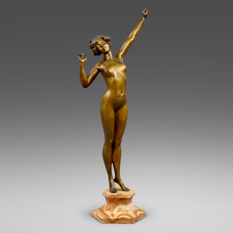 A Fine Art Deco Gilt Bronze Of A Female Nude