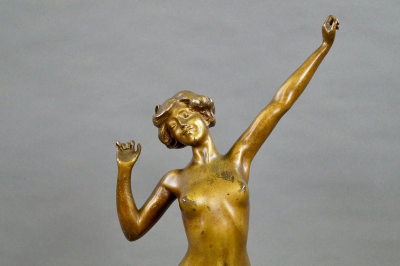 A Fine Art Deco Gilt Bronze Of A Female Nude