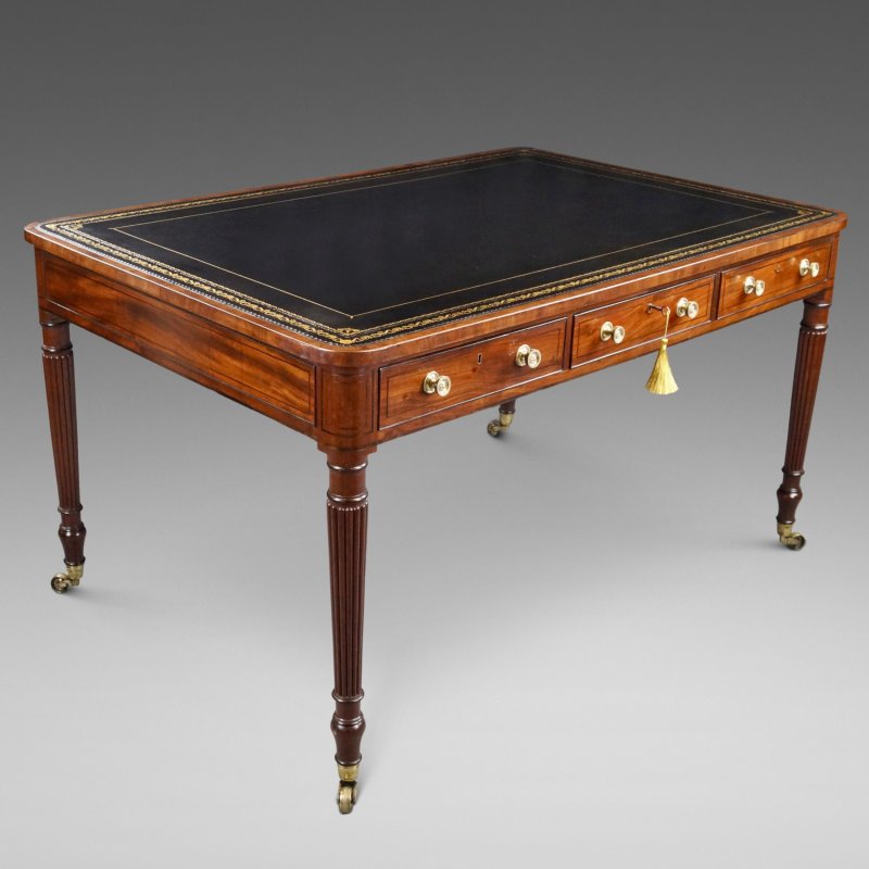 A Fine George III Mahogany Partners Writing Table