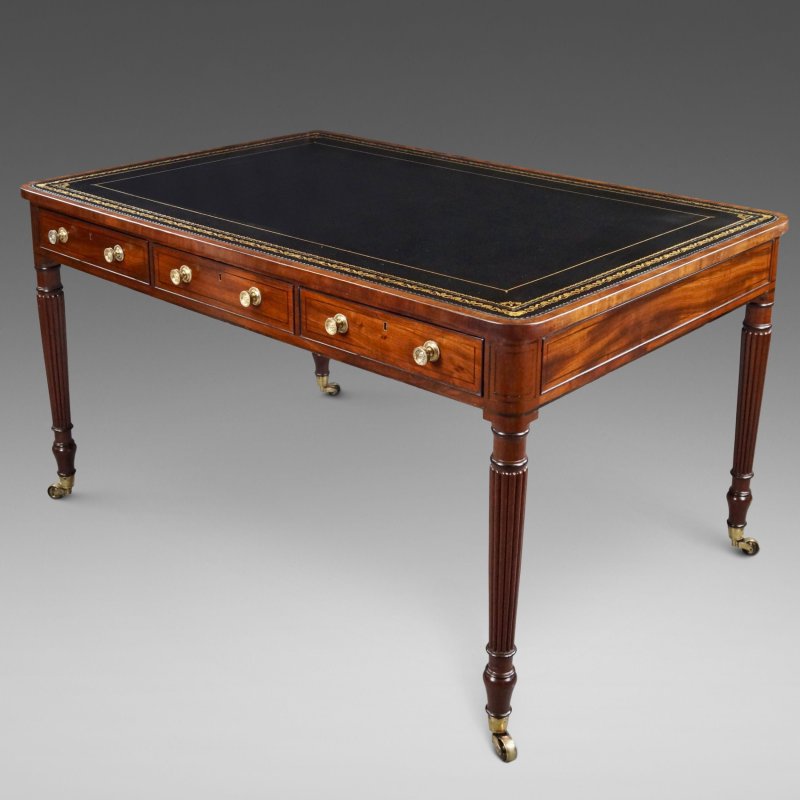 A Fine George III Mahogany Partners Writing Table