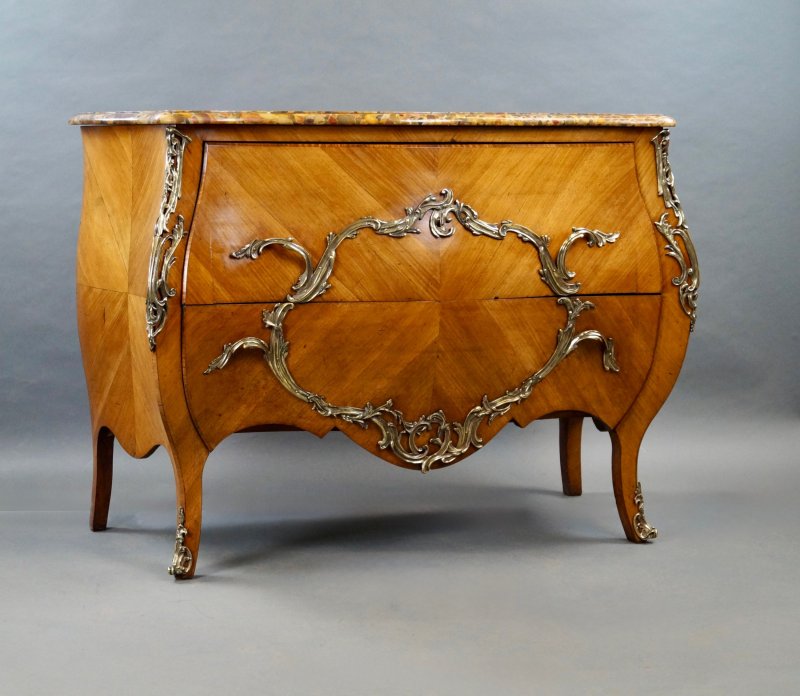 A 19th Century French Sabicu Bombe Commode