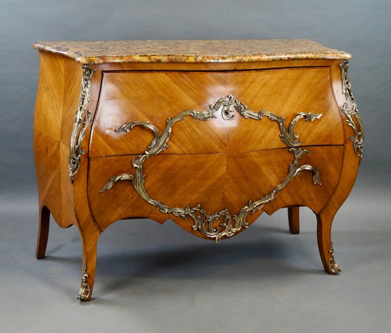 A 19th Century French Sabicu Bombe Commode