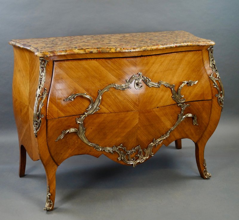 A 19th Century French Sabicu Bombe Commode
