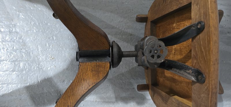 Oak Roll Top and Matching Desk Chair