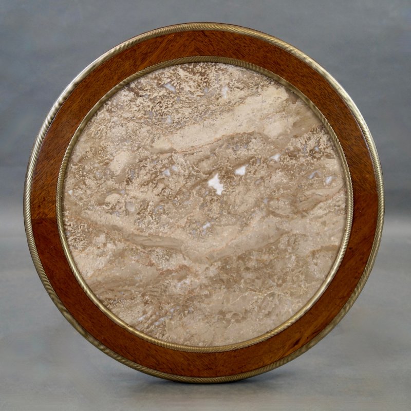 A Fine French Mahogany And Marble Table