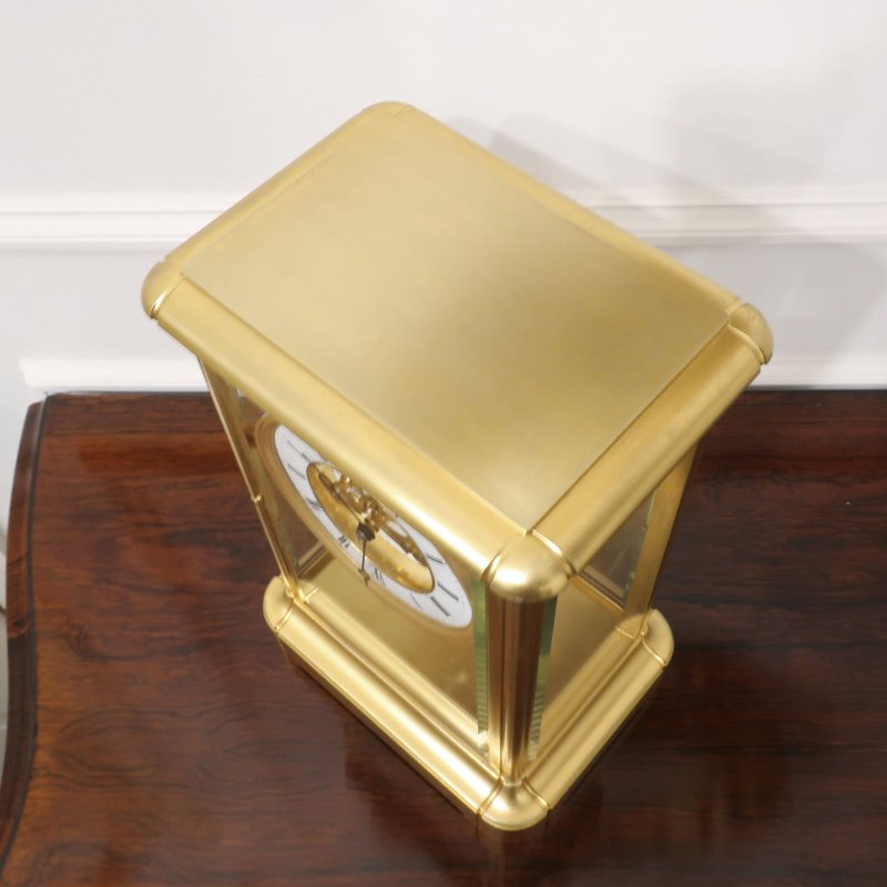 French Gilt Brass Gorge Case Mantel Clock by Samuel Marti
