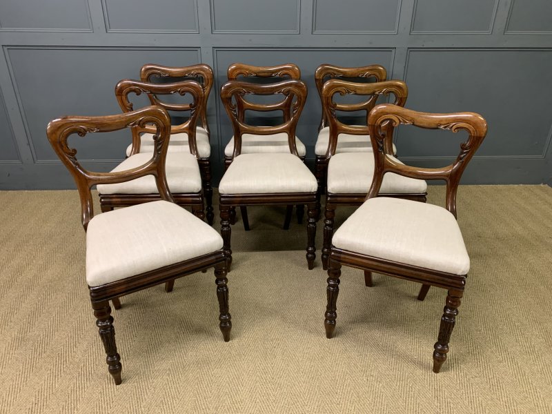 Set of 8 Early Victorian Rosewood Chairs