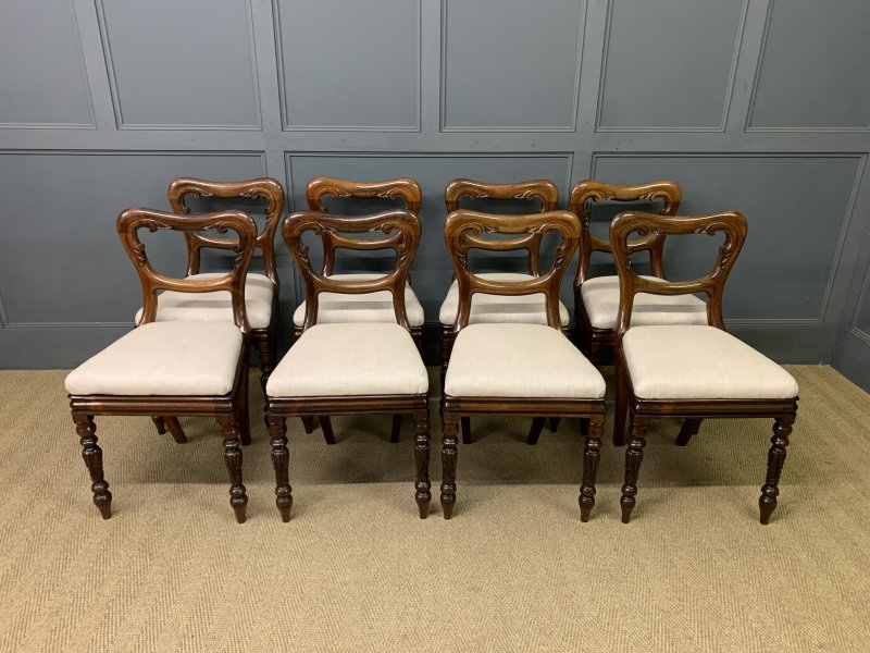 Set of 8 Early Victorian Rosewood Chairs