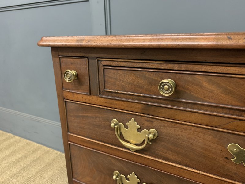 Rare Georgian Mahogany Bachelors Chest with Writing Drawer