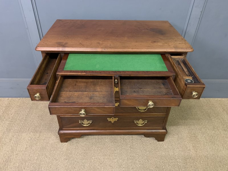 Rare Georgian Mahogany Bachelors Chest with Writing Drawer