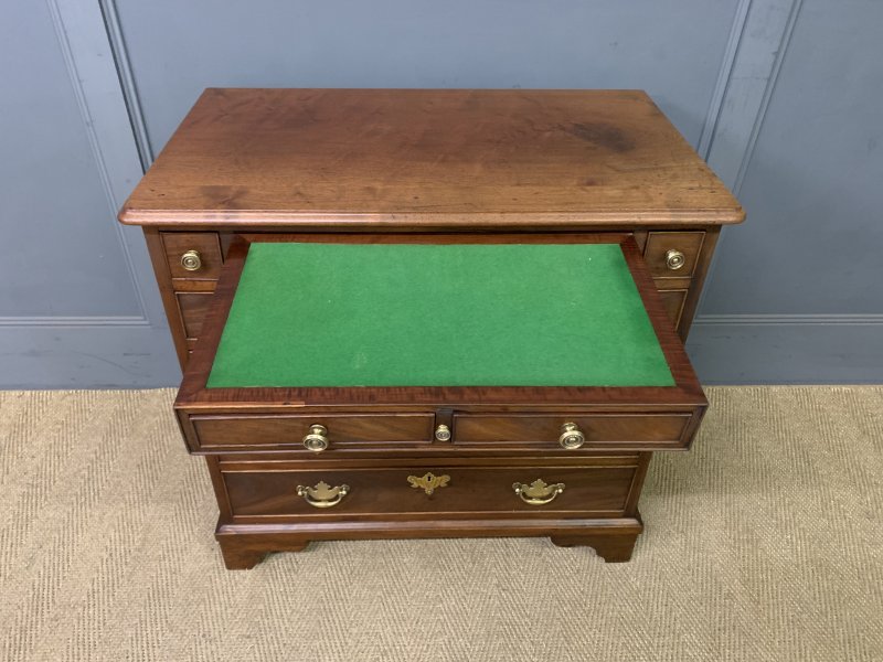 Rare Georgian Mahogany Bachelors Chest with Writing Drawer