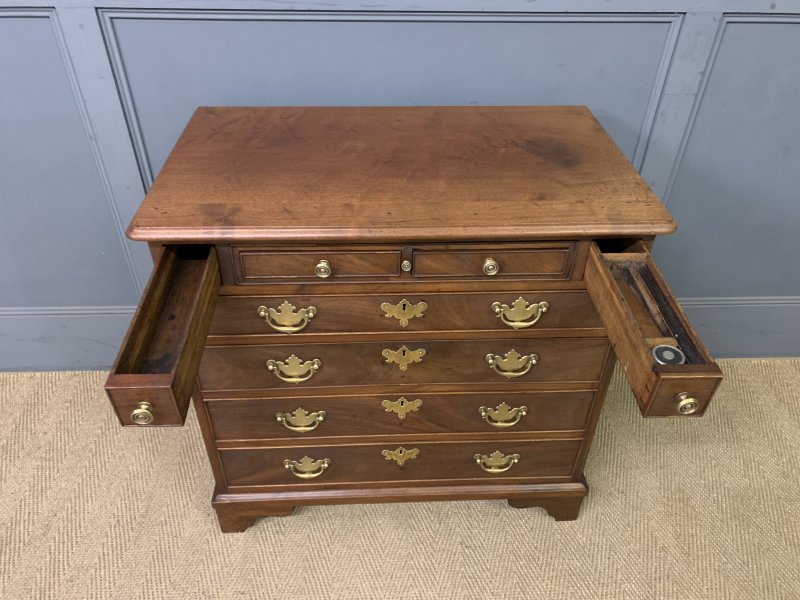 Rare Georgian Mahogany Bachelors Chest with Writing Drawer