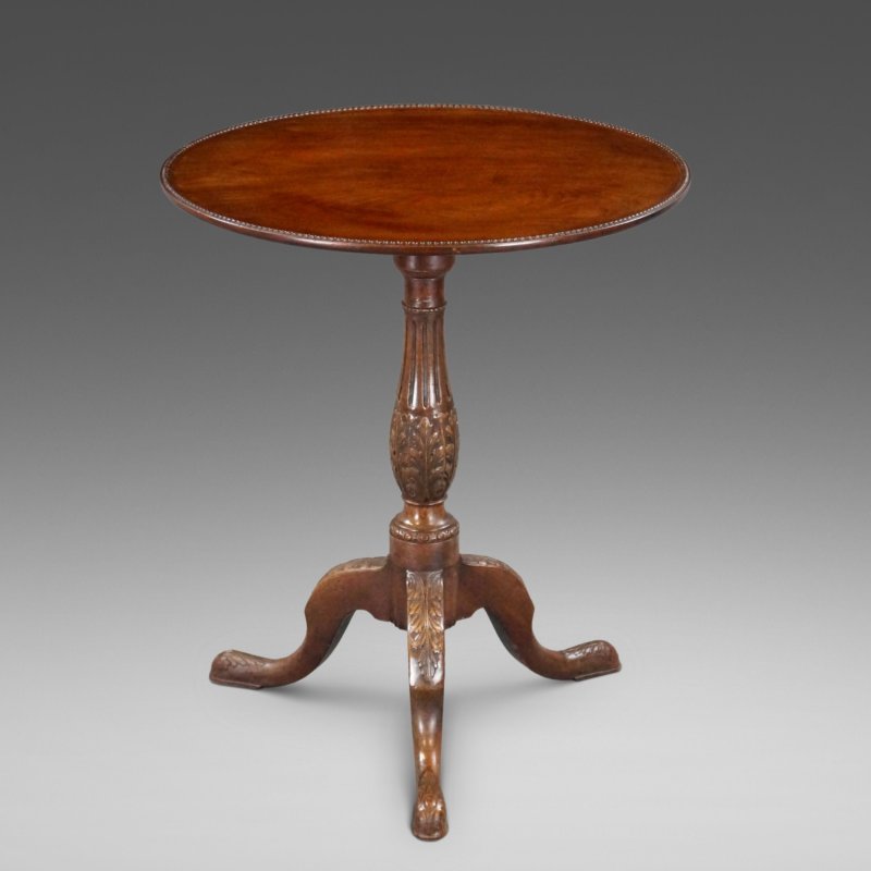A Fine George III Carved Tripod Table