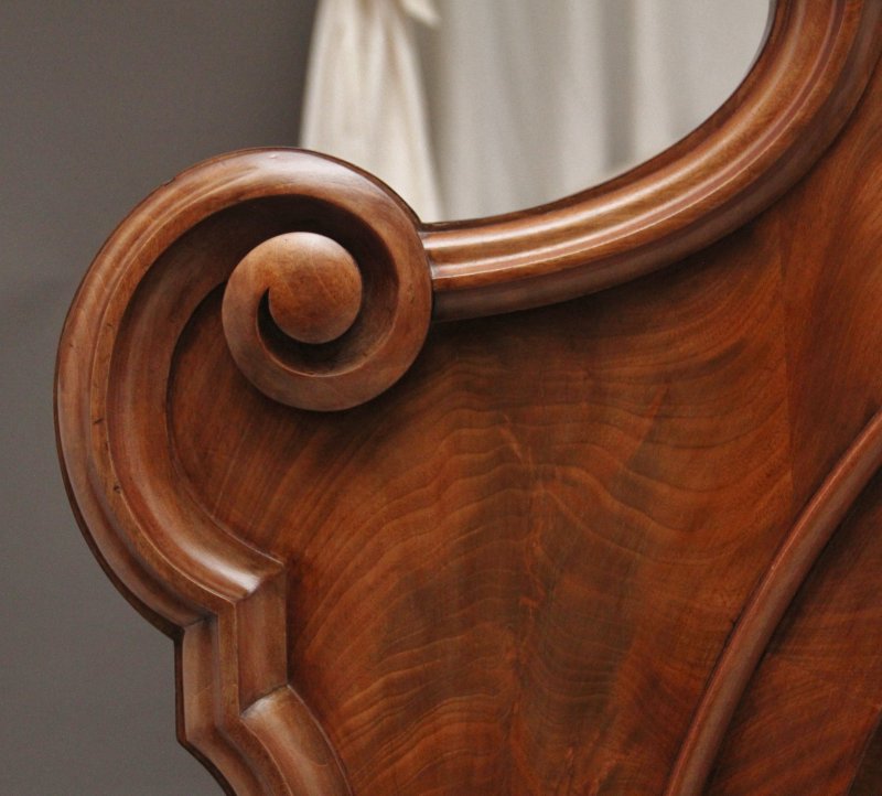 19th Century mahogany half taster bed