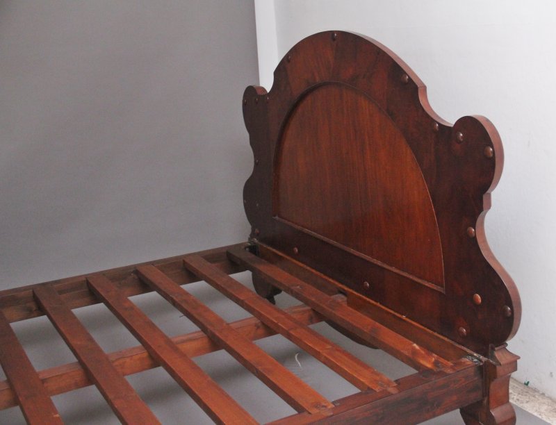 19th Century mahogany half taster bed
