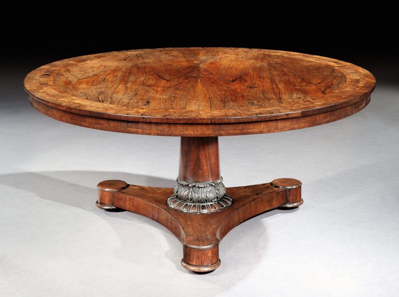 George IV Circular 8 Seater Rosewood Dining Table