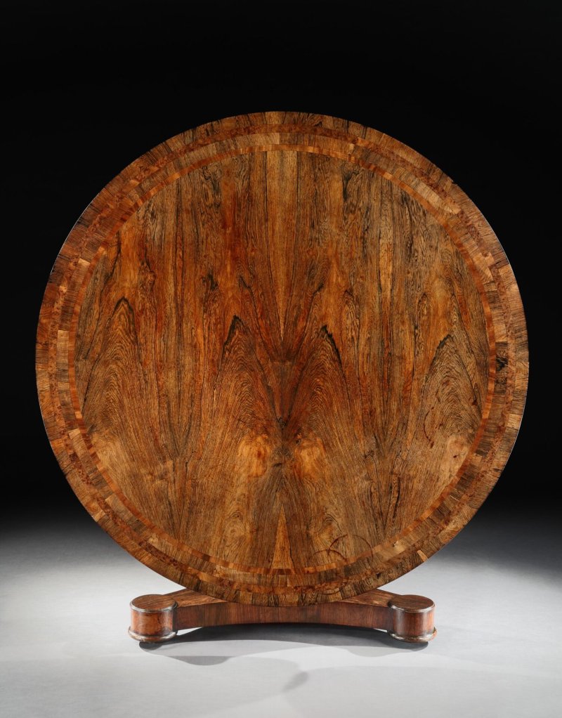 George IV Circular 8 Seater Rosewood Dining Table