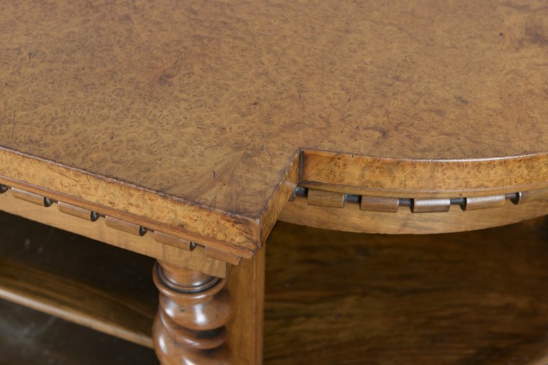 Mid 19th Century Burr Walnut & Amboyna Side Cabinet in the manner of Holland & Sons