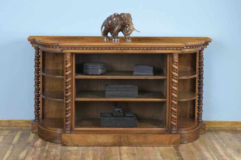 Mid 19th Century Burr Walnut & Amboyna Side Cabinet in the manner of Holland & Sons