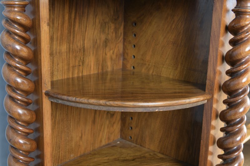 Mid 19th Century Burr Walnut & Amboyna Side Cabinet in the manner of Holland & Sons