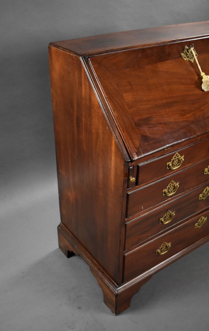 George II Red Walnut Bureau