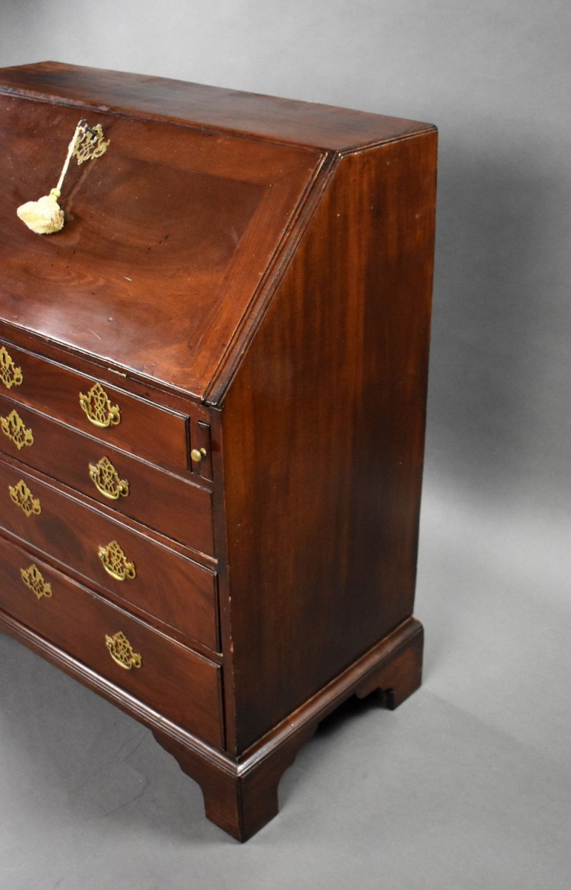 George II Red Walnut Bureau