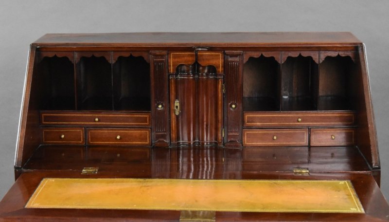 George II Red Walnut Bureau