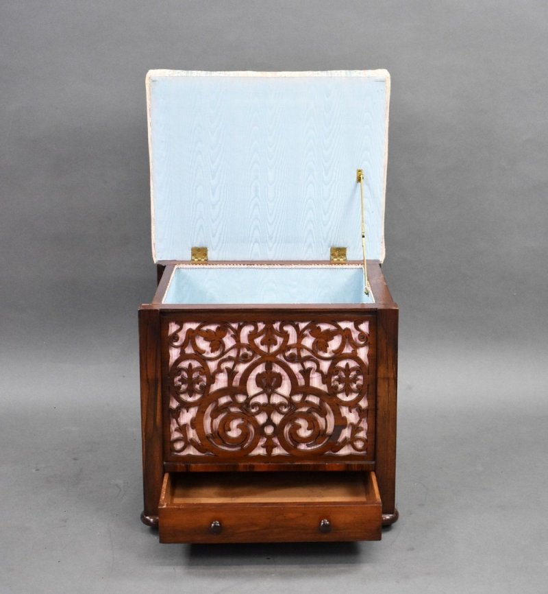 Mid Victorian Rosewood Ottoman