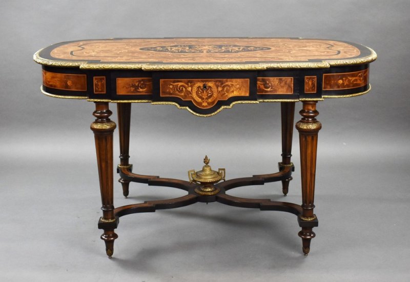 19th Century Marquetry Centre Table